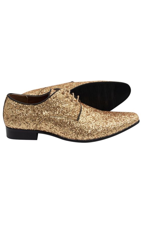 Dobell Chaussures Paillettes de Couleur Or